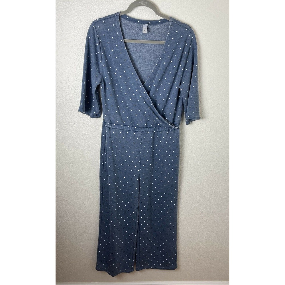 Artisan NY Polka Dot Womens Jumpsuit Short‎ Sleeve Size Medium NWOT